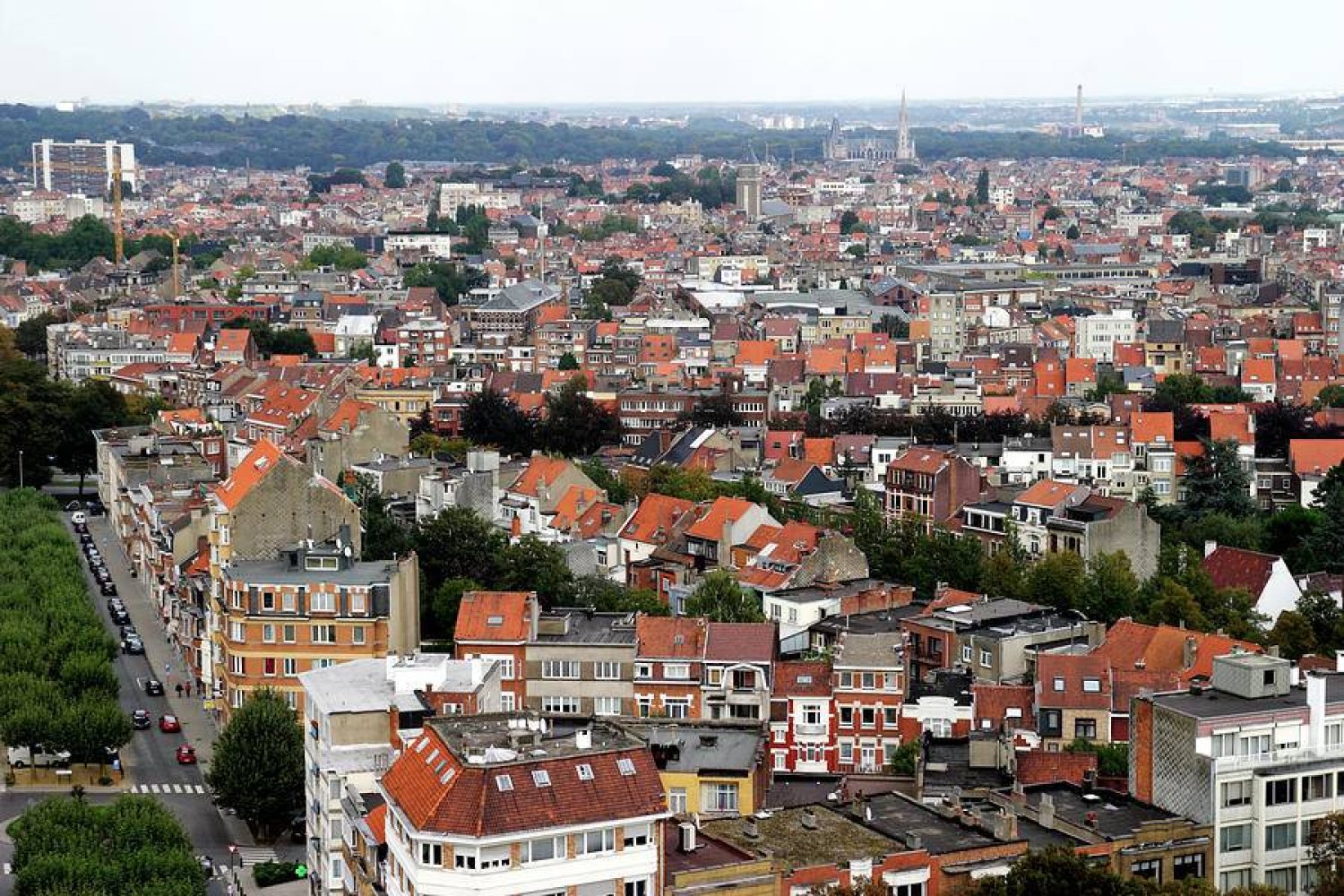 مشهد من أعلى لمدينة بروكسل في بلجيكا (أرشيفية - أ.ف.ب)